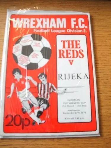 27/09/1978 Wrexham v Rijeka [European Cup Winners Cup]