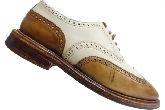 HERRING SHOES CHEANEY Dress Shoe Wingtip Spectator Brown Oxfords 9.5D ...