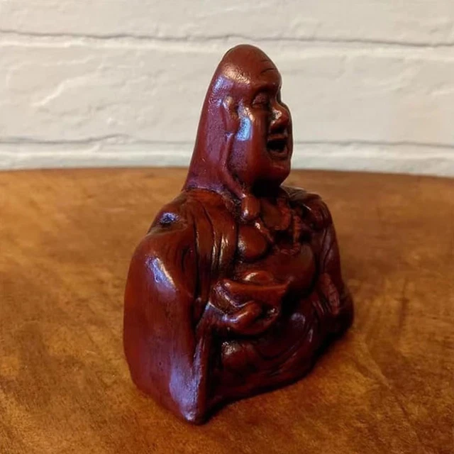Résine Bureau Statue De Bouddha Qui Rit Sculpture Geste La Main