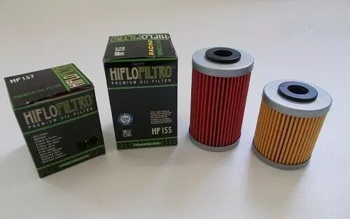 HIFLO Kit Filtri Olio HF155+HF651 KTM DUKE 690  2013 2014 2015 2016 2017 2018