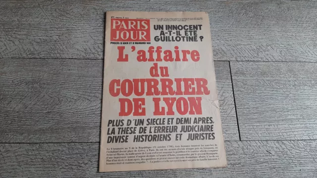 paris jour l'affaire du courrier de Lyon  procès 1977 justice