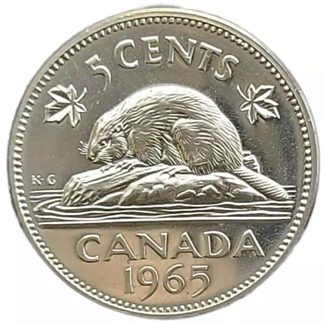 Canada 1965 Proof Like Five Cent Piece!!