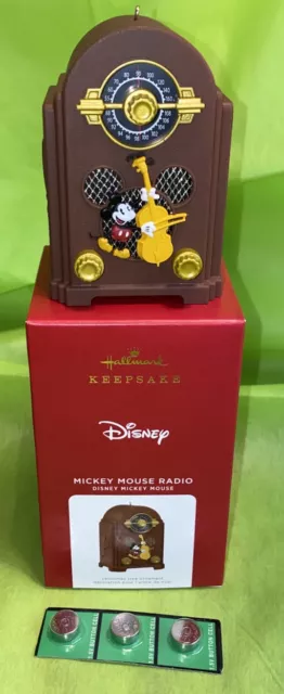 Hallmark 2021 Mickey Mouse RADIO DISNEY Sound & Light Ornament NEW IN BOX $29.99