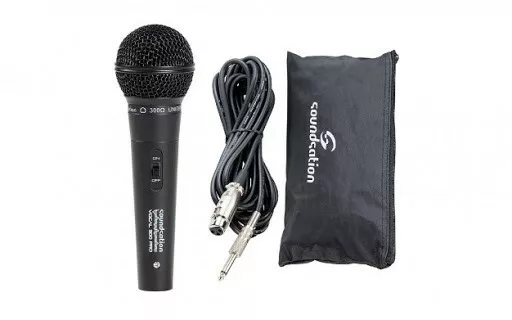 Soundsation Vocal 300 Pro Microfono Per Karaoke Dj + Custodia - Nuovo Mai Usato