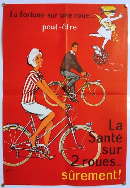 La Salute Su Due Ruote - Originale Poster - Very Raro – Manifesto - Circa 1970