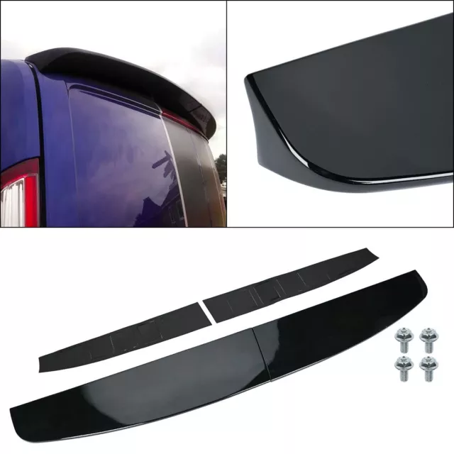 For Ford Transit Custom Rear Spoiler Twin Barn Door Gloss Black 2012 - 2022