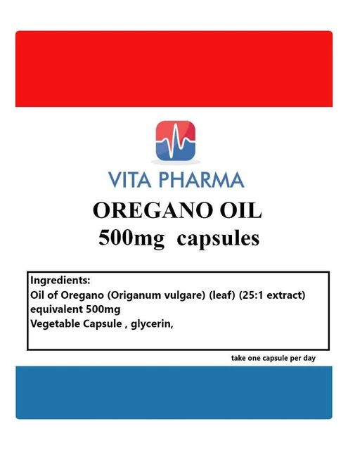ACEITE DE ORÉGANO 500mg (365 cápsulas) INMUNE CIRCULACIÓN respiratoria suplemento de salud