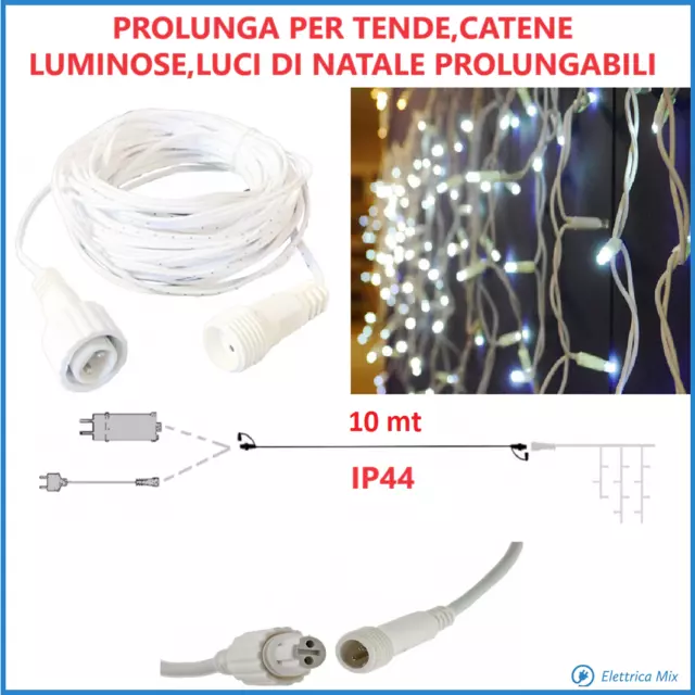 prolunga per luci di natale led da esterno tenda luminosa natalizie catena metri