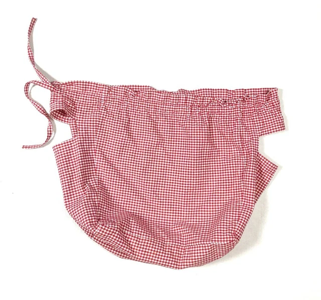Pottery Barn Kids Gingham Basket Liner Large Bucket Bin Bag Red White Cotton Pottery Barn Kids Gingham Basket Liner Large Bucket Bin Bag Red White Cotton