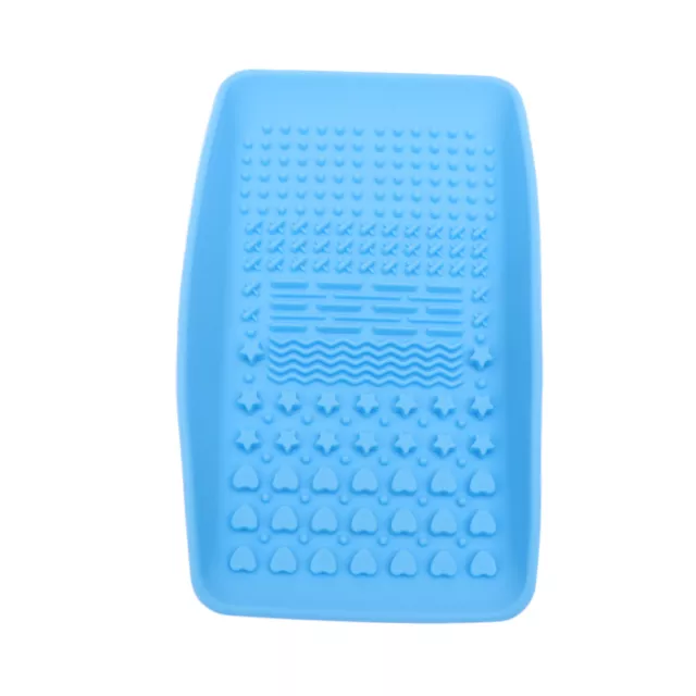 1PC Silicone Washing Plate Makeup Cleaning Tool Scrubber Cleaning Pad (Blue)