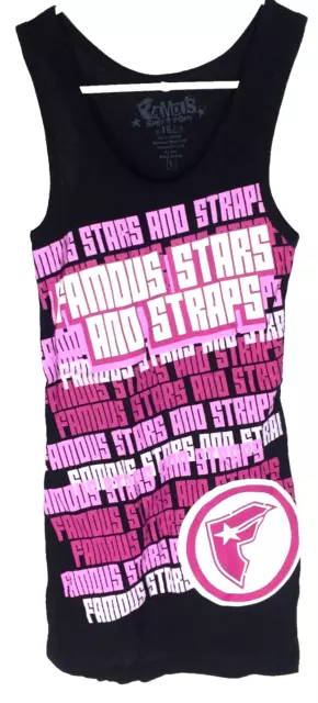 FAMOUS STARS AND STRAPS Womens Tank Top Shirt Size Large NEW