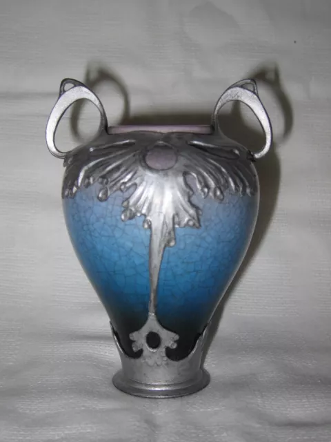 ORIVIT Jugendstil Vase Zinn Metall 1900 1910 Art Deco Nouveau original