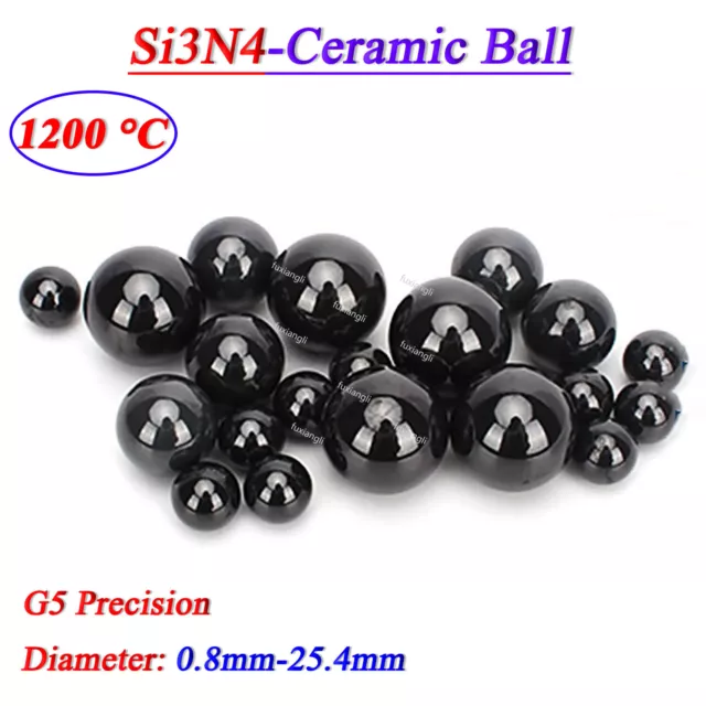 Silicon Nitride Ceramic Ball Dia 0.8mm-25.4mm High Precision Solid Bearing Balls