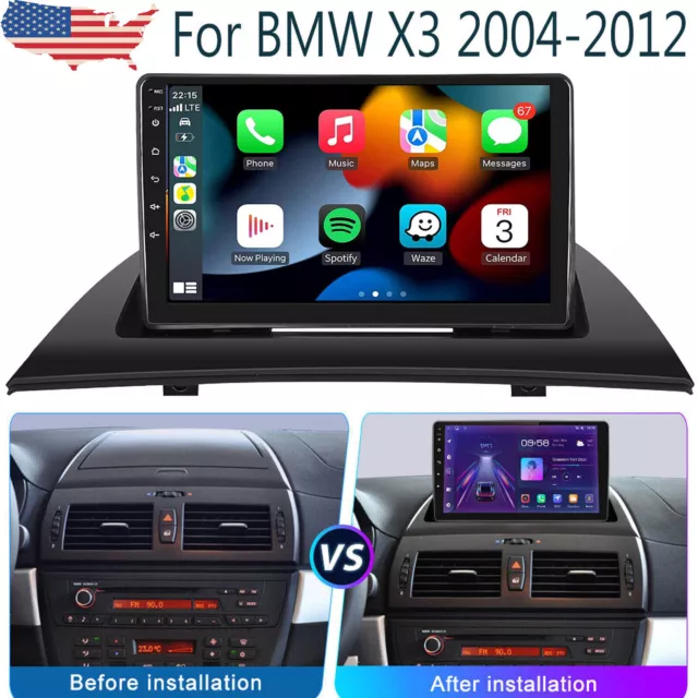 For Bmw X3 E83 2004-2012 Android 13 Car Stereo Radio Gps Apple Carplay Player Bt 2