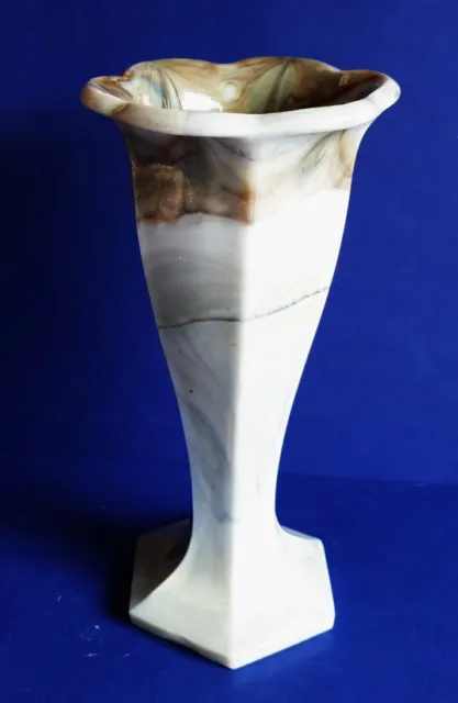 ART DECO - alte Pressglas Vase - marmoriert - 17 cm hoch - um 1918