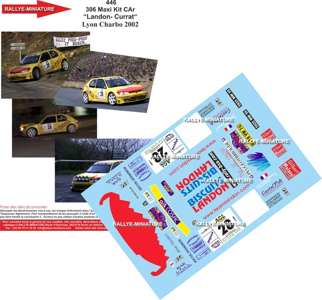 Kit Maquette NUNU 1/24 Peugeot 306 Maxi Rallye Monte Carlo 1996