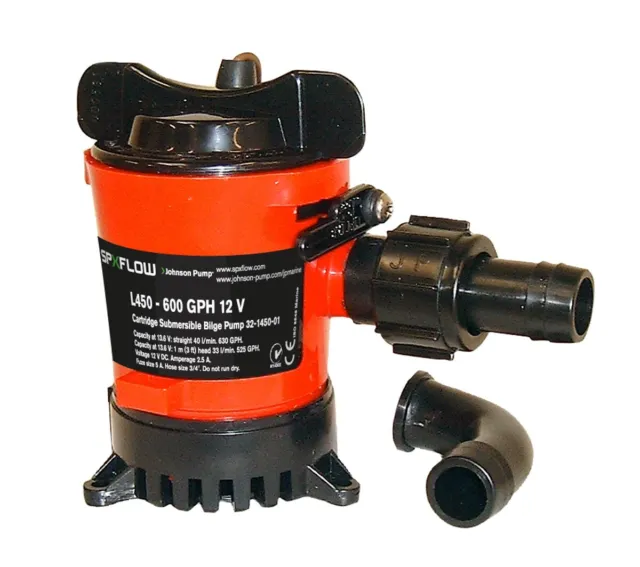 Johnson Pump Bilge Pump 500 GPH 12V Cartridge 32502 Brand New 3/4"