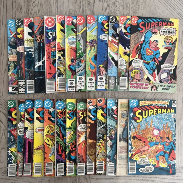 Mixed Lot Of 26 Different Ages Superman DC Comics  1978-1985 (#487 No Cover)