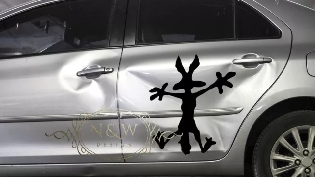 Wile E Coyote Looney Tunes Car Wall Vinyl Sticker Decal Kids Kitchen Room Window