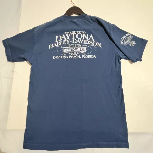 VINTAGE HARLEY-DAVIDSON MENS S Daytona Beach Sunfaded Bike Week T-Shirt ...