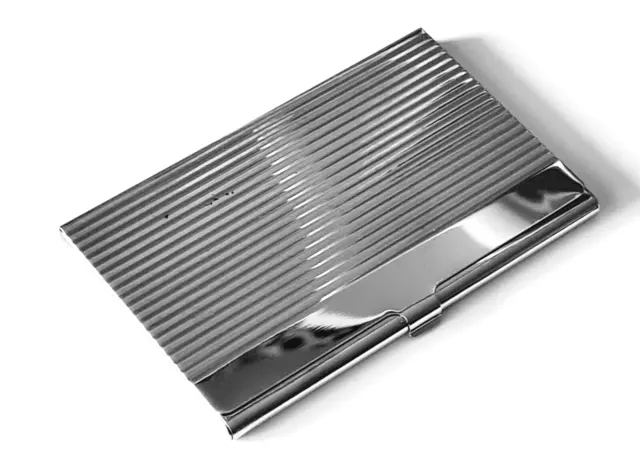 Visitenkarten-Etui Kreditkarten/EC-Karten-Etui Aluminium Silberfarben