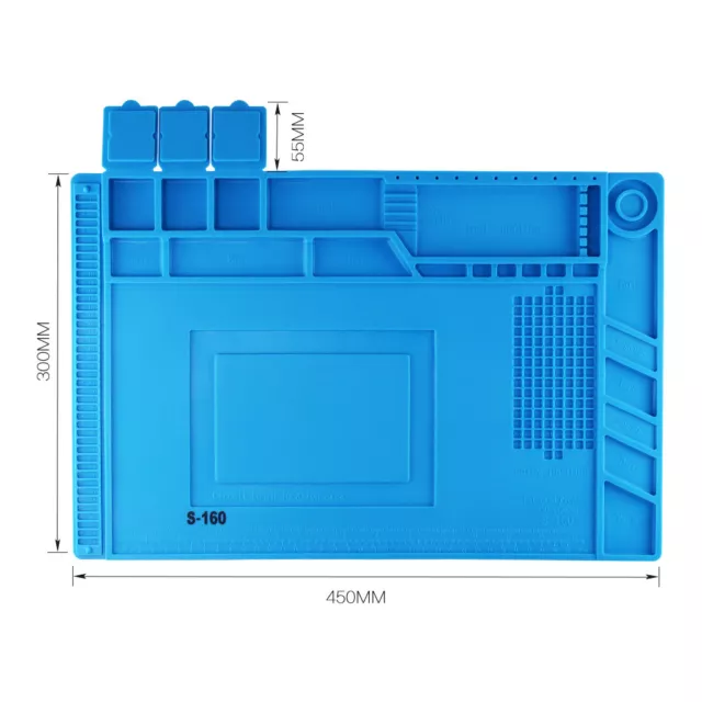 Solder Repair Heat Insulation For Silicone Pad Mat Desk Anti Static Magnetic UK 3