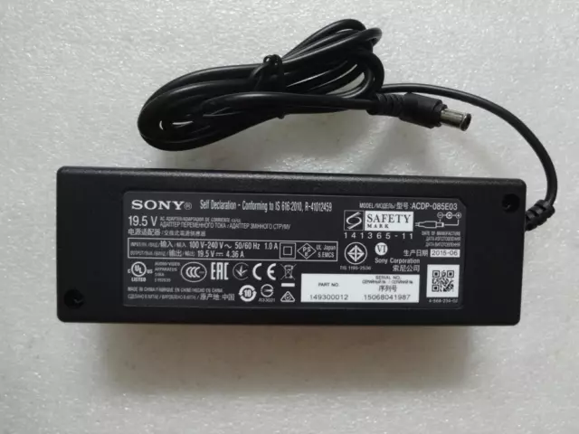 Genuine Sony ACDP-085E03 KDL-48R510C TV AC ADAPTER 85W 19.5V 4.36A OEM Charger