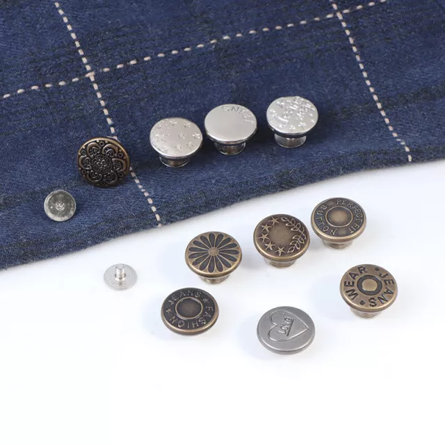 New Button Pins for Jeans Button Replacement for Pants Fashion DIY Button Pin Sp