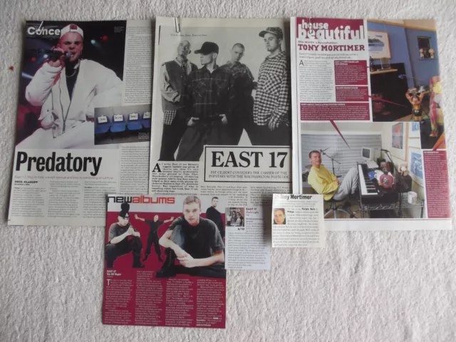 East 17 - Magazine Cuttings Collection - Clippings, Adverts, Photos X6.