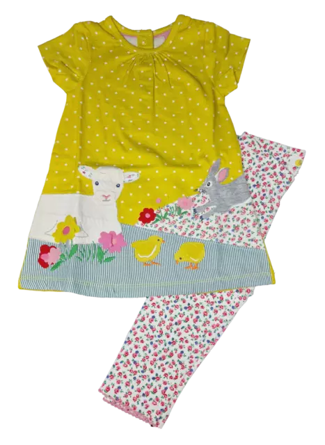 Girls Baby Easter Outfit Leggings and Tunic Set Ex Boden Applique NEW 0-24 M