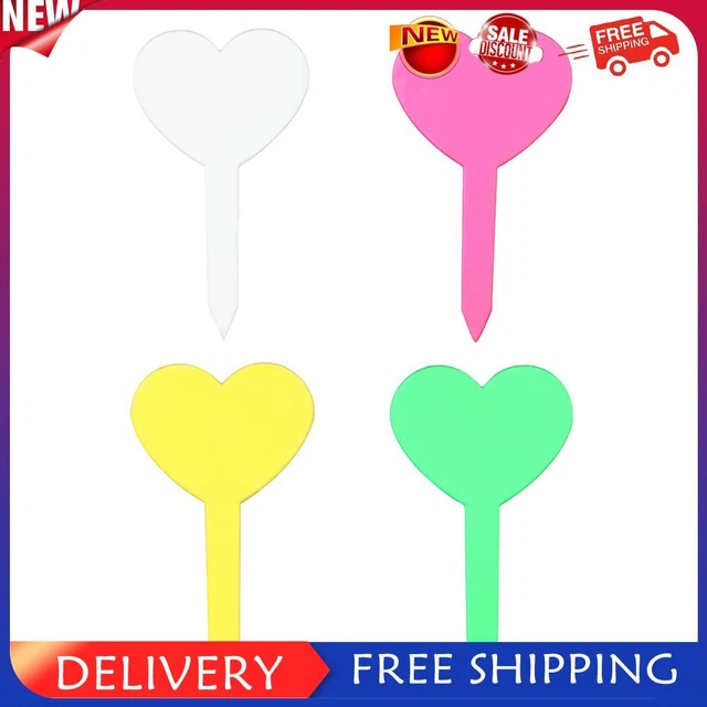 Plant Heart Shape Tags Markers Nursery Garden Decor for Plants Flower Pot Supply