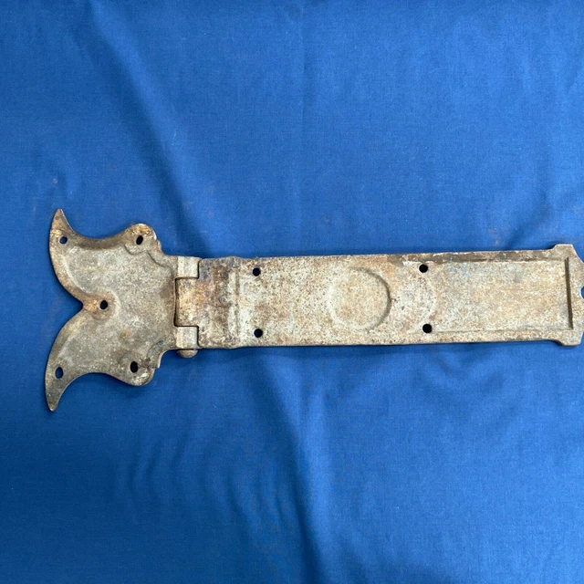 Vintage Antique Extra Heavy Cast Iron Barn Door Shed Strap Hinge 20 1/2" 9