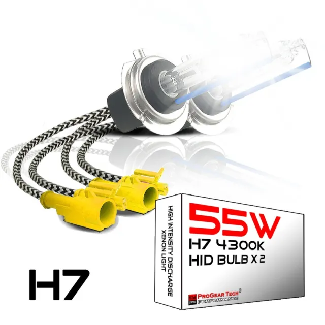 Heavy Duty H7 4300K Aftermarket HID Xenon Headlight Replacement Bulbs X 2