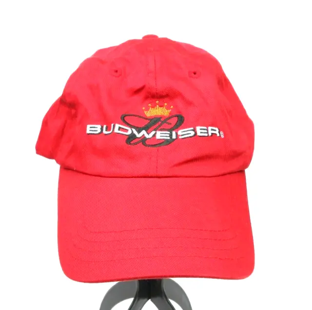 2004 Budweiser Logo Crown Red Baseball Hat/Cap Adjustable Great Condition Clean