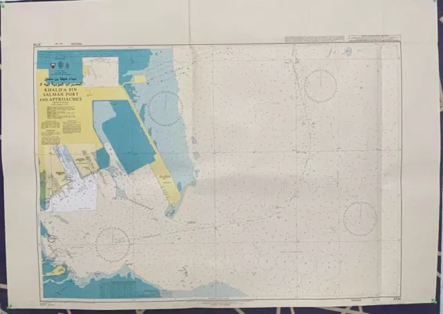 Admiralty 3734 The Kingdom Of Bahrain Khalifa Bin Salman Port & Approaches Map