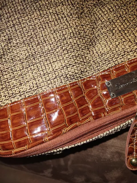 Samantha Brown  Faux Croc Makeup Travel Bag Brand New 5 ind. bags 2 Large pocket 4