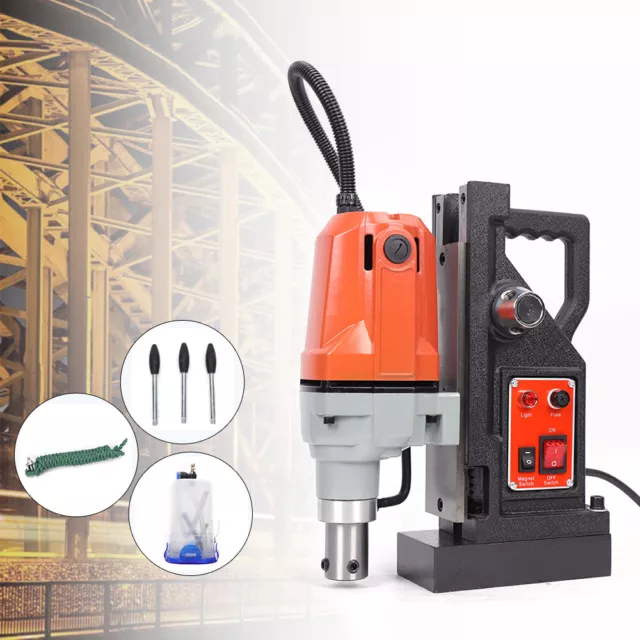 1100W 110V MD40 Magnetic Drill Press 40mm Boring Mag Force Industrial Machine US