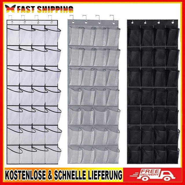 Shoe Organizer Washable & Breathable Fabric Over-the-Door Hanging Shoe Storage
