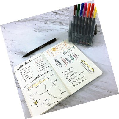 Sharpie Art Pens, Fine Point, Contrasted Colors, Hard Case, 12 Pack (1982057) vii