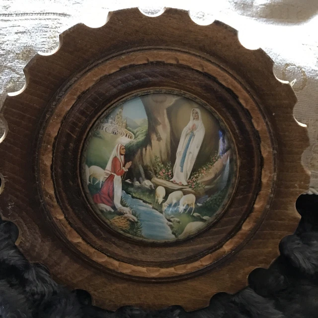 Levoberg Cadre Photo Rond En Bois Cadre Photo Mural Décoration Maison Bureau 8 Inch Noir