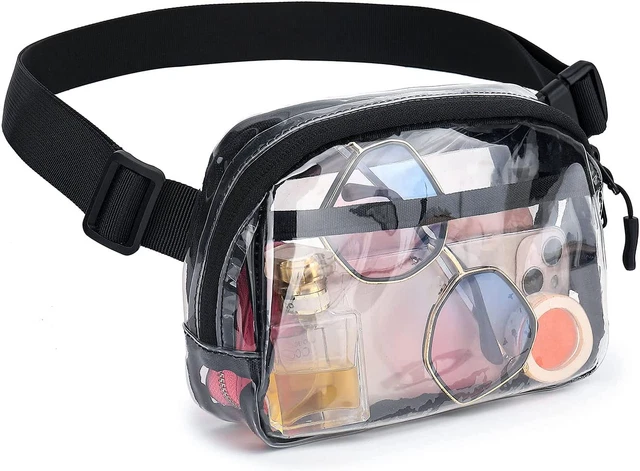 Clear Fanny Pack, Stadium Approved Clear Belt Bag for Women, Small Cute Clear Wa