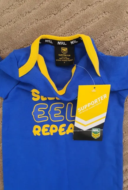 Baby Size 0 One Piece Parramatta Eels Official Licenced Product BNWT