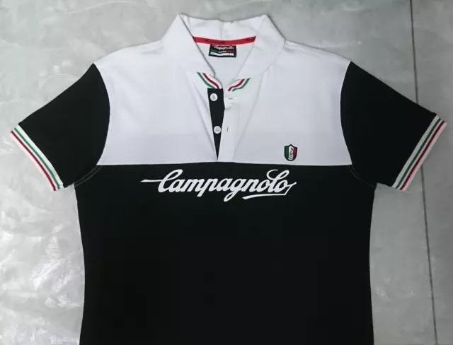 Campagnolo Short Sleeve Polo Shirt, Black, Large