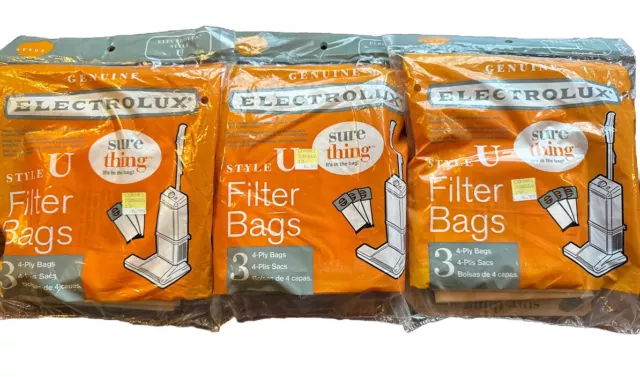 Genuine Electrolux Bags for Upright Vacuum Cleaner  STYLE U - 12 Bags Brand New