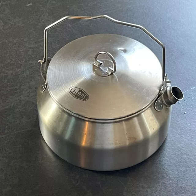 GSI Glacier Stainless Tea Kettle- 1 QT Camping Dishes Kettle