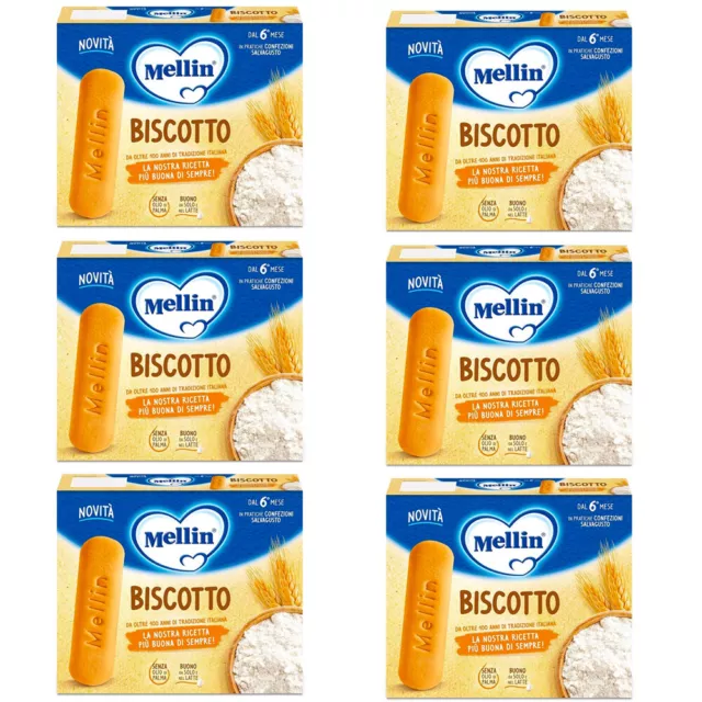 6x Mellin il biscotto dei bambini biscuits kinder kekse 360g ab dem 6. Monaten