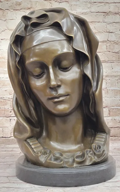 Timeless Elegance Michelangelos Madonna Della Pieta Bronze on Marble Base