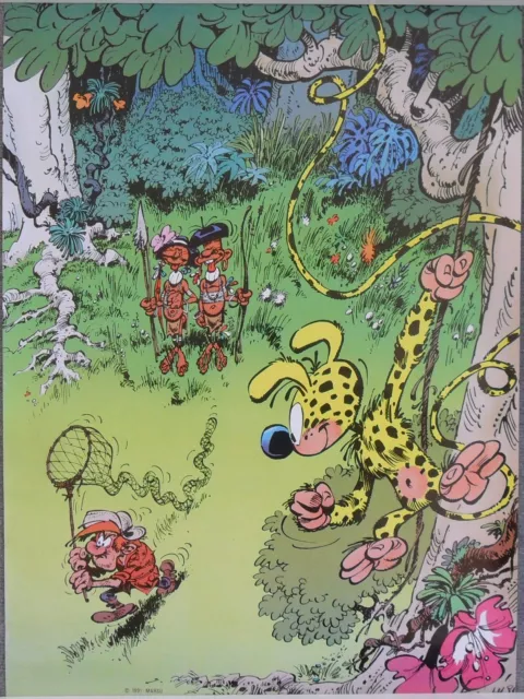 Gaston Poster -  Nr. 3 Marsupilami Serie - Franquin 1991 - Marsu