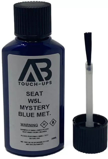 Seat W5L Mystery Blue Met Paint Touch Up Bottle Brush Kit 30Ml