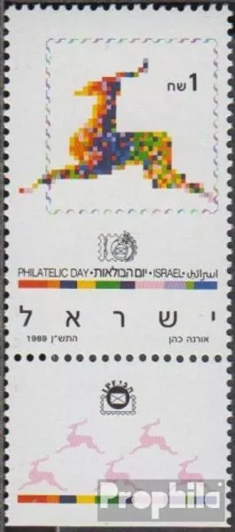 Israel 1142 con Tab (completa edición) nuevo con goma original 1989 día el Sello